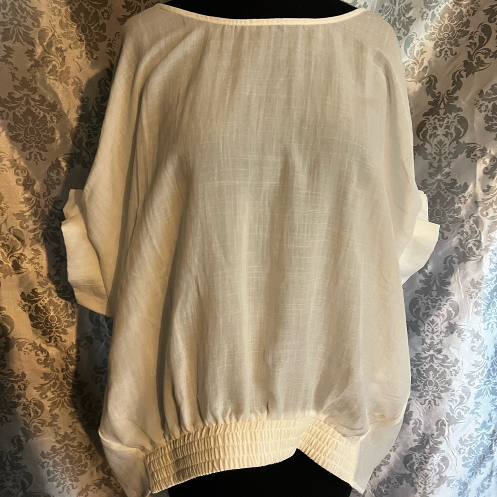 Pinch Cream Blouse Relaxed Boxy Style